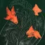 Gaston SUISSE (1896-1988) - Poissons japonais et gorgone stylisée.